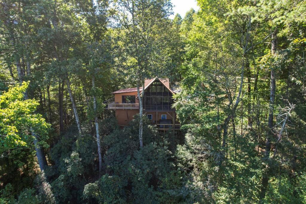 Treehouse Cabin With Mountain, River Views And Arcades Blue Ridge Kültér fotó